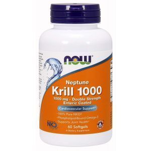 Масло криля, Krill, Now Foods, 1000 мг, 60 капс