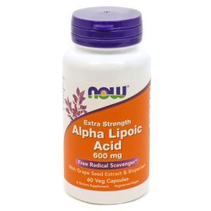 Альфа-липоевая кислота, Alpha Lipoic Acid, Now Foods, 600 мг, 60 ка