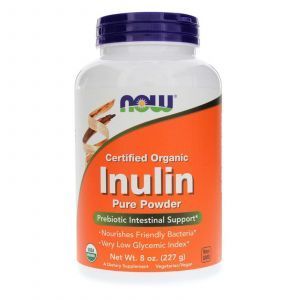 Organiskais inulīns, Inulīns, Now Foods, pulveris, 227 g