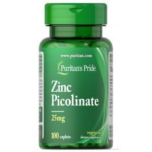 Cinka pikolināts, Puritan's Pride, 25 mg, 100 kapsulas