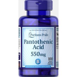 Пантотеновая кислота, Pantothenic Acid, Puritan's Pride, 550 мг, 60 капсул
