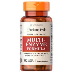 Super Strength Multi Enzyme, Puritan's Pride, 60 kapsulas