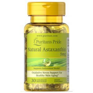 Астаксантин, Natural Astaxanthin 5 mg, Puritan's Pride, 5 мг, 30 капсул