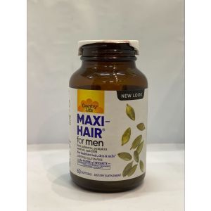 Vīriešu vitamīni ādai un matiem, Maxi Hair, Country Life, 60 kapsulas