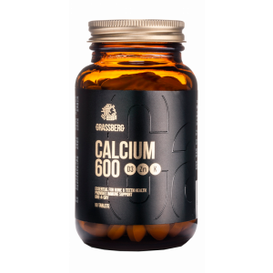Кальций з витаминами D3, K1 и цинком, Calcium 600, Grassberg, 90 таблеток
