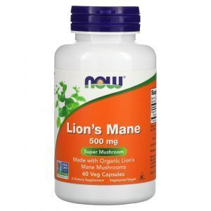 Ежовик гребенчатый, Lion's Mane, Now Foods, 250 мг, 60 растительных капсул
