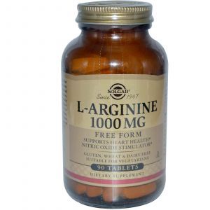 L-аргинин, Solgar, 1000 мг, 90 таблеток 