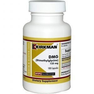 DMG (диметилглицин), Kirkman Labs, 125 мг, 100 капсул