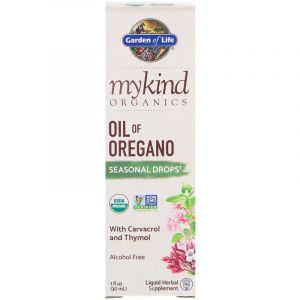 Oregano eļļa, Oregano eļļa, Dzīvības dārzs, MyKind Organics, pilieni, 30 ml