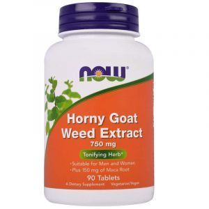 Horny Goat Weed, Now Foods, ekstrakts, 750 mg, 90 tabletes