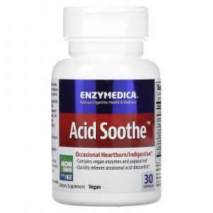 Энзимы, Acid Soothe, Enzymedica, 30 капсул