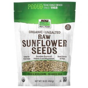 Семена подсолнечника (сырые), Sunflower Seeds, Now Foods, Real Food, 454 г