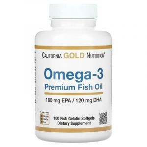 Рыбий жир премиум, Omega-3, Fish Oil, California Gold Nutrition, Омега 3, 100 капсул (Default)