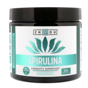 Спирулина, Spirulina, Zhou Nutrition, 170 г