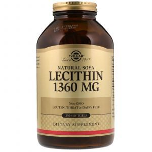 Лецитин, Lecithin, Solgar, 1360 мг, 250 капсул (Default)