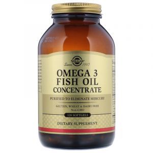 Рыбий жир в капсулах, Omega-3 Fish Oil, Solgar, концентрат, 120 капсул (Default)