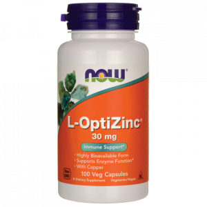 ОптиЦинк, L-OptiZinc, Now Foods, 30 мг, 100 вегетарианских капсул