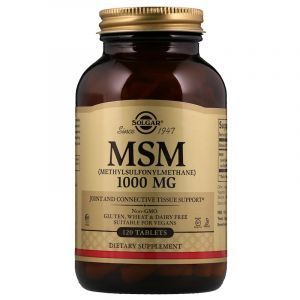 Метилсульфонилметан, MSM, Solgar, 1000 мг, 120 таблеток (Default)