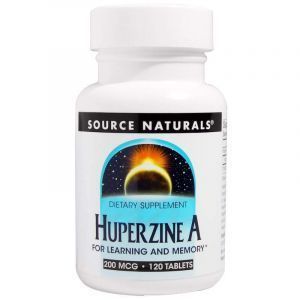 Витамины для мозга, Huperzine A, Source Naturals, 200 mcg, 120 таблеток (Default)