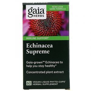Эхинацея (Echinacea Supreme), Gaia Herbs, 60 капсул