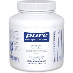Масло примулы вечерней, E.P.O. (evening primrose oil), Pure Encapsulations, 250 капсул