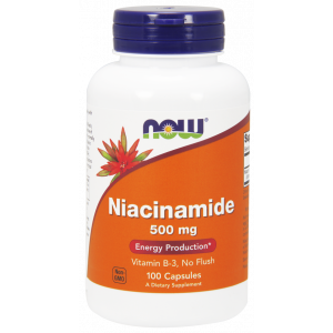 Ниацинамид, витамин В-3, (Niacinamide), Now Foods, 500 мг, 100 ка