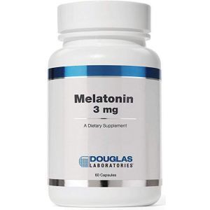 Melatonīns, Melatonīns, Douglas Laboratories, atbalsta miega/pamošanās ciklus, 3 mg, 60 kapsulas