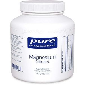 Магний (цитрат), Magnesium (citrate), Pure Encapsulations, 180 капсул