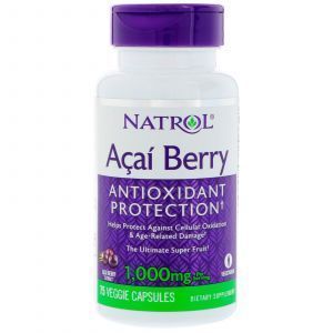 Acai (Super), AcaiBerry, Natrol, 1000 mg, 75 kapsulas