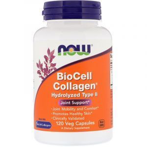 BioSil II tipa kolagēns, BioCell kolagēns, Now Foods, hidrolizēts, 120 kapsulas