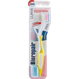 Зубная щетка детская "Совершенная чистка", мягкая, желтая, юниор, Curve, yellow, junior, Biorepair