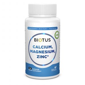 Kalcijs Magnijs Cinks Vitamīns D3 Biotus 100 kapsulas