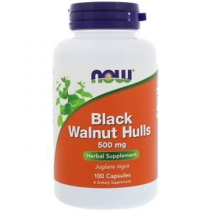 Черный орех (Black Walnut), Now Foods, 500 мг, 100 капс