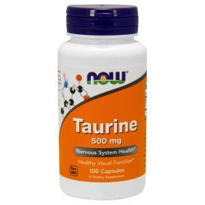 Таурин, Taurine, Now Foods, 500 мг, 100 капс