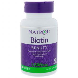 Биотин, Natrol, Biotin, 1000 мкг, 100 таблето