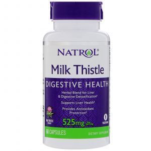 Расторопша, Milk Thistle, Natrol, 525 мг, 60 капс