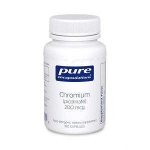 Хром (пиколинат), Chromium (picolinate), Pure Encapsulations, 200 мкг, 180 капсул