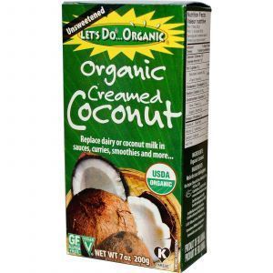 Кокосовые сливки, Organic Creamed Coconut, Edward & Sons, 200 г