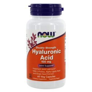 Гиалуроновая кислота, Hyaluronic Acid, Now Foods, 100 мг, 60 капс