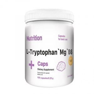 L-триптофан Магний Витамин B6, L-Tryptophan Mg B6, AB PRO Nutrition, антистресс комплекс, 150 капсул
