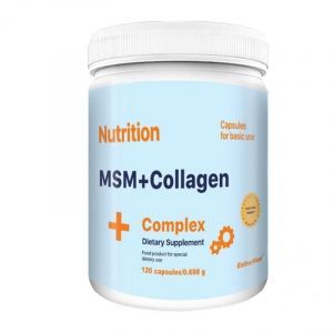 МСМ + коллаген комплекс, MSM+Collagen, AB PRO Nutrition, 120 капсул
