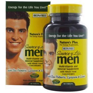 Витамины для мужчин, Nature's Plus, без железа, 60табл
