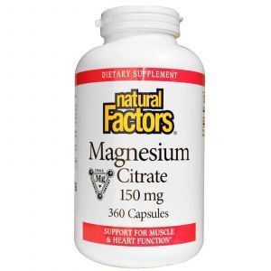Цитрат магния, Natural Factors, 150 мг, 360 капсул