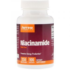 Ниацинамид, Niacinamide, Jarrow Formulas, 250 мг, 100 капсул