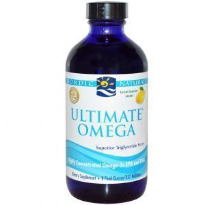 Zivju eļļas koncentrāts (citrons), Ultimate Omega, Nordic Naturals, 237 ml.