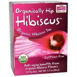 Органический чай c гибискусом, Now Foods, 24 пак.(48 г.) 