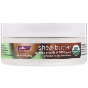 Масло ши, Shea Butter, Now Foods, органик, 85 г