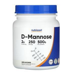 D-манноза, D-Mannose, Nutricost, без добавок, 500 г