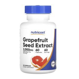 Экстракт грейпфрутовой косточки, Grapefruit Seed Extract, Nutricost, 2000 мг, 60 капсул