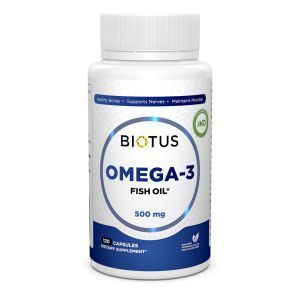 Omega-3 Islandes zivju eļļa, Omega-3 zivju eļļa, Biotus, 120 kapsulas